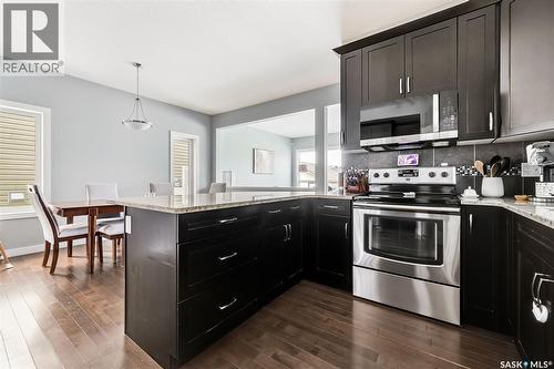 2914 Elgaard Drive, Regina, SK - Indoor Photo Showing Kitchen With Stainless Steel Kitchen With Upgraded Kitchen