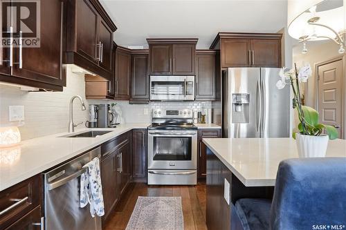 111 2501 Windsor Park Road, Regina, SK - Indoor Photo Showing Kitchen With Stainless Steel Kitchen With Upgraded Kitchen
