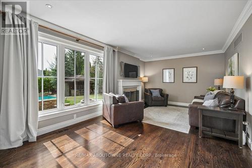1494 The Links Drive, Oakville, ON - Indoor Photo Showing Living Room With Fireplace