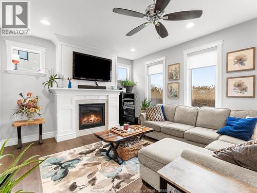 65 Augustus, Lasalle, ON - Indoor Photo Showing Living Room With Fireplace