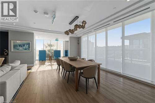 Party Room Dining Area - 212 King William Street Unit# 311, Hamilton, ON - Indoor Photo Showing Dining Room