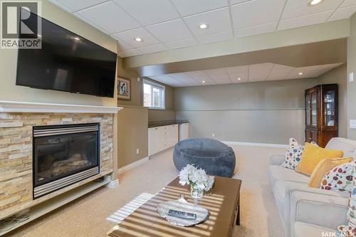 3 Briarvale Crescent, Saskatoon, SK - Indoor With Fireplace