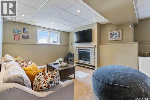 3 Briarvale Crescent, Saskatoon, SK - Indoor With Fireplace