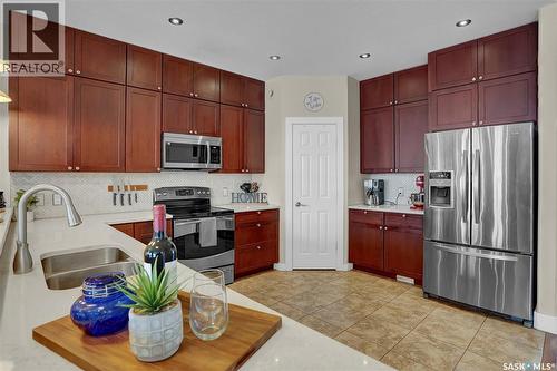 262 Blue Sage Drive, Moose Jaw, SK - Indoor Photo Showing Kitchen With Double Sink