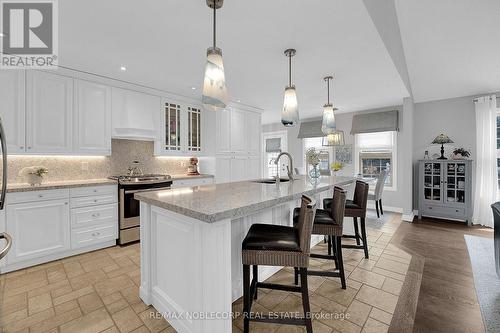 793073 3Rd Line, Mono, ON - Indoor Photo Showing Kitchen With Fireplace With Double Sink With Upgraded Kitchen