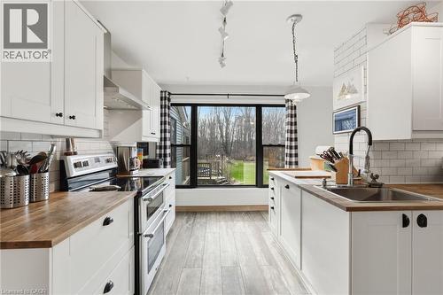 222 Concession 11 E, Freelton, ON - Indoor Photo Showing Kitchen With Double Sink