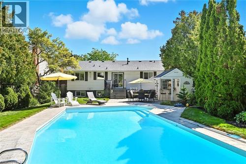 3299 Spruce Avenue, Burlington, ON - Outdoor With In Ground Pool With Deck Patio Veranda With Backyard