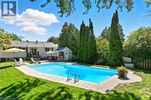 3299 Spruce Avenue, Burlington, ON - Outdoor With In Ground Pool With Deck Patio Veranda With Backyard