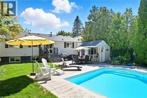 3299 Spruce Avenue, Burlington, ON - Outdoor With In Ground Pool With Deck Patio Veranda With Backyard