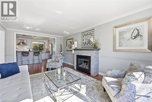 3299 Spruce Avenue, Burlington, ON - Indoor Photo Showing Living Room With Fireplace