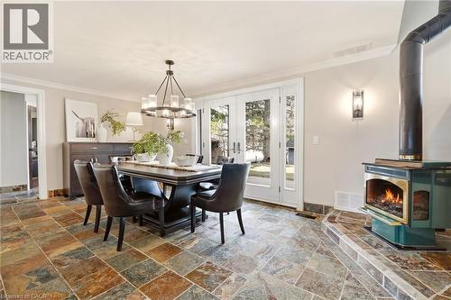 1189 Britannia Road, Burlington, ON - Indoor Photo Showing Dining Room With Fireplace