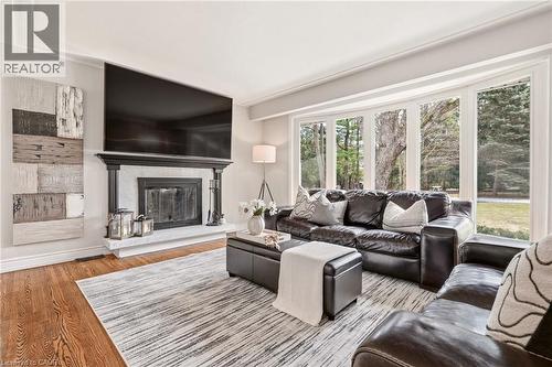 1189 Britannia Road, Burlington, ON - Indoor Photo Showing Living Room With Fireplace