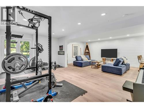 Lower level walkout basement - 2376 Saucier Road, Kelowna, BC - Indoor Photo Showing Gym Room
