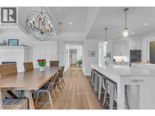 Beautiful hardwood floors - 2376 Saucier Road, Kelowna, BC - Indoor Photo Showing Dining Room