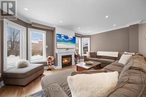33 Hillpath Crescent, Brampton, ON - Indoor Photo Showing Living Room With Fireplace