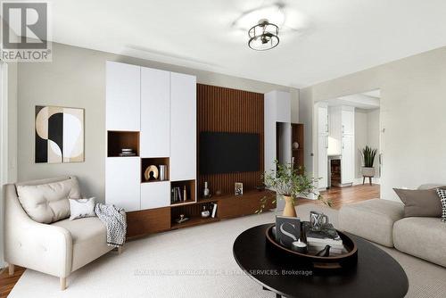 virtually staged - 1078 Augustus Drive, Burlington, ON - Indoor Photo Showing Living Room