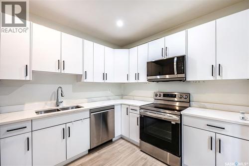 106 Kenaschuk Crescent, Saskatoon, SK - Indoor Photo Showing Kitchen With Stainless Steel Kitchen With Double Sink