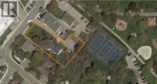 Map / location with property boundaries highlighted - 12 Tannery Street E, Cambridge, ON 