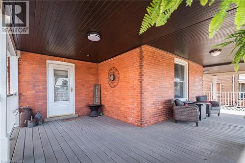View of wooden deck - 120 Caithness Street E, Caledonia, ON - Outdoor With Deck Patio Veranda With Exterior
