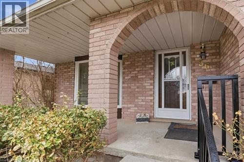 Entrance to property featuring brick - 56 Rushbrook Drive, Kitchener, ON - Outdoor With Exterior