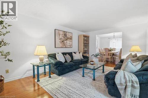 Living room featuring light wood-style floors - 56 Rushbrook Drive, Kitchener, ON - Indoor Photo Showing Living Room
