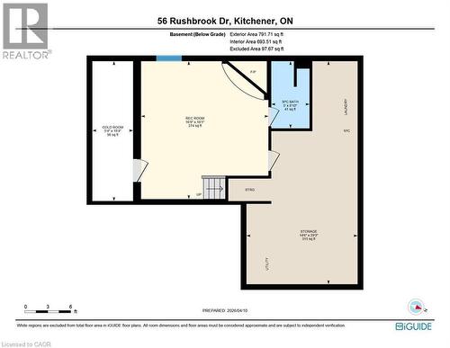 Basement - 56 Rushbrook Drive, Kitchener, ON - Other