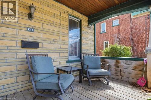 Welcoming covered front porch - 31 Bingeman Street, Kitchener, ON - Outdoor With Deck Patio Veranda With Exterior