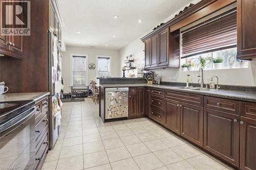 Unit 31 - large and updated kitchen - 31 Bingeman Street, Kitchener, ON - Indoor Photo Showing Kitchen With Double Sink