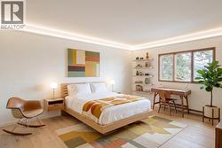 This is a staged AI picture of what the bedroom could look like - 