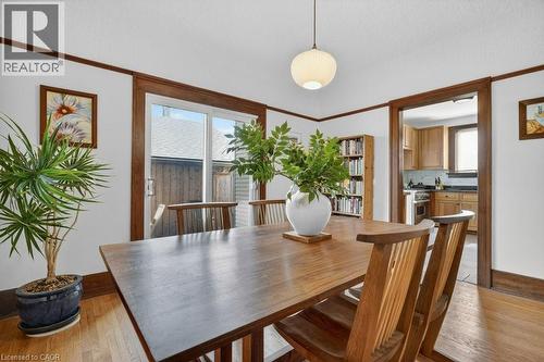 Large dining room with patio door walkout to deck - 859 Queen'S Boulevard, Kitchener, ON - Indoor Photo Showing Dining Room