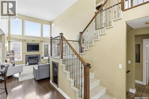 302 Brookhurst Terrace, Saskatoon, SK - Indoor Photo Showing Other Room With Fireplace