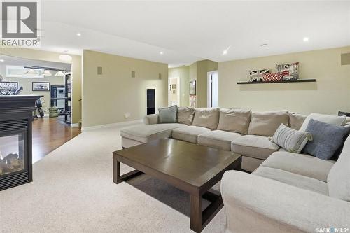 302 Brookhurst Terrace, Saskatoon, SK - Indoor Photo Showing Living Room With Fireplace