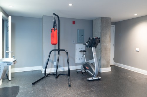 Exercise Room - 1009-1205 Rue Mackay, Montréal (Ville-Marie), QC - Indoor Photo Showing Gym Room