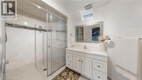 Bathroom with vanity and a stall shower - 330 Guelph Avenue, Cambridge, ON - Indoor Photo Showing Bathroom