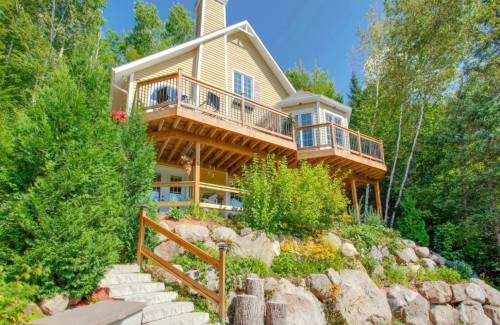 Façade - 261 Ch. Des Cormiers, Piedmont, QC - Outdoor With Deck Patio Veranda