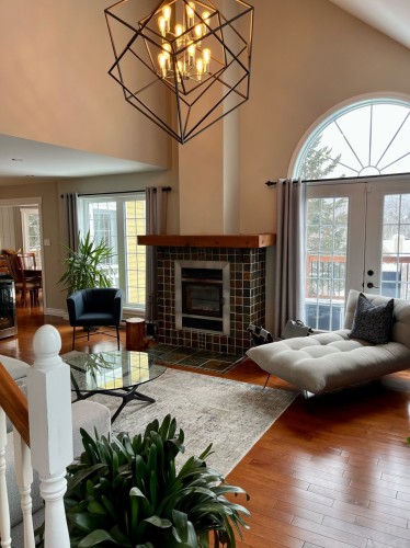 Salon - 261 Ch. Des Cormiers, Piedmont, QC - Indoor Photo Showing Living Room With Fireplace