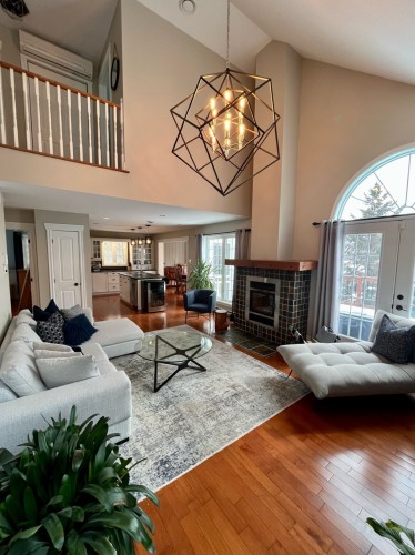Salon - 261 Ch. Des Cormiers, Piedmont, QC - Indoor Photo Showing Living Room With Fireplace