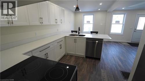 246 Forest Avenue, Hamilton, ON - Indoor Photo Showing Kitchen With Double Sink