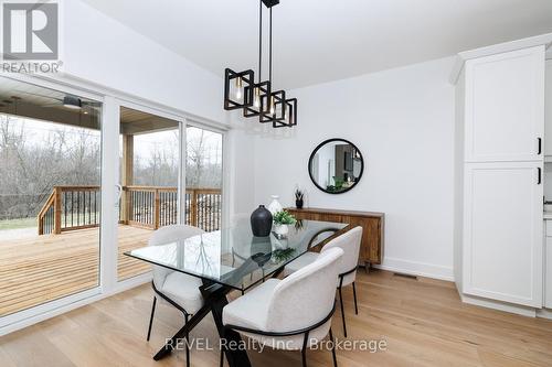 Large patio doors leading to covered deck - 1129 Dipietro Street, Fort Erie (Lakeshore), ON - Indoor Photo Showing Dining Room