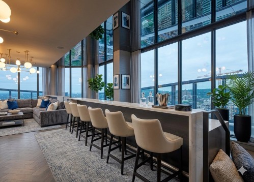 Salle communautaire - 3008-1288 Rue St-Antoine O., Montréal (Ville-Marie), QC - Indoor Photo Showing Dining Room