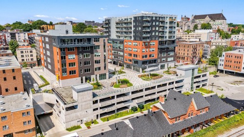Aerial View - 1013-60  - 70 Rue Wellington S., Sherbrooke (Les Nations), QC - Outdoor With Balcony