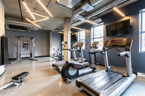 Exercise Room - 1002-1045 Rue Wellington, Montréal (Le Sud-Ouest), QC - Indoor Photo Showing Gym Room