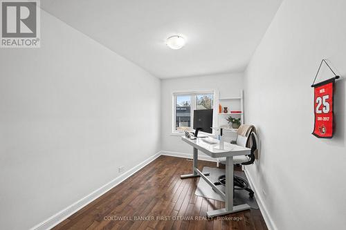 Large window & dbl door closet. - 12 Stevenson Avenue, Ottawa, ON - Indoor Photo Showing Office