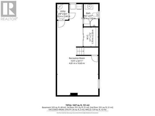 Basement Floorplan. - 12 Stevenson Avenue, Ottawa, ON - Other