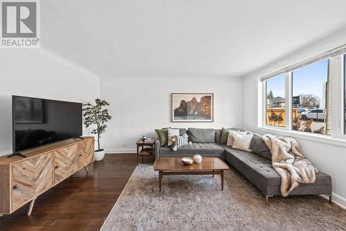 Hardwood floors throughout the main and 2nd level. - 12 Stevenson Avenue, Ottawa, ON - Indoor Photo Showing Living Room