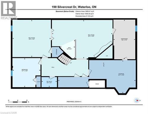 View of floor plan / room layout - 190 Silvercrest Drive, Waterloo, ON - Other