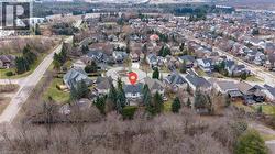 Aerial perspective of suburban area - 