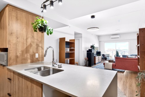 Overall view - 1007-60  - 70 Rue Wellington S., Sherbrooke (Les Nations), QC - Indoor Photo Showing Kitchen With Double Sink
