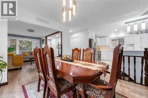 Dining area featuring light wood-type flooring - 51 Independence Drive, Hamilton, ON - Indoor Photo Showing Dining Room