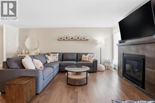 2206 Mahony Crescent, Regina, SK - Indoor Photo Showing Living Room With Fireplace